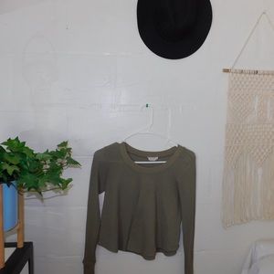 La Hearts Green Long Sleeve Flannel Top